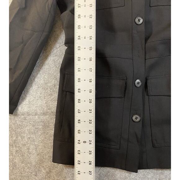 Lauren Ralph Lauren Jacket Womens 2 Petite Black Military Style Full Zip - Picture 4 of 13